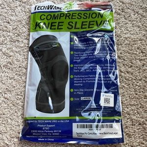 🔴3/$20🔴 NEW TechWare Compression Knee Sleeve Sz Large